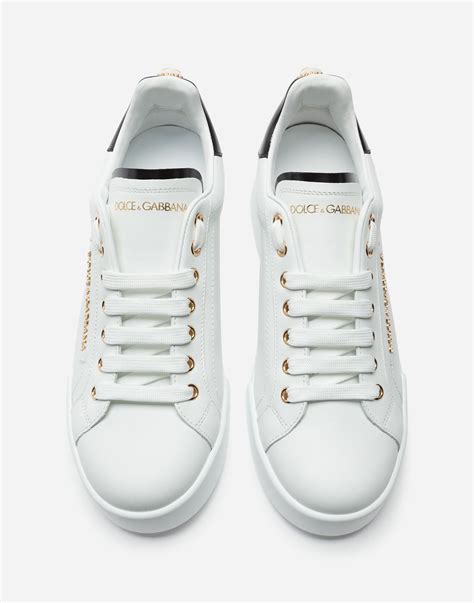 calfskin nappa portofino sneakers with lettering